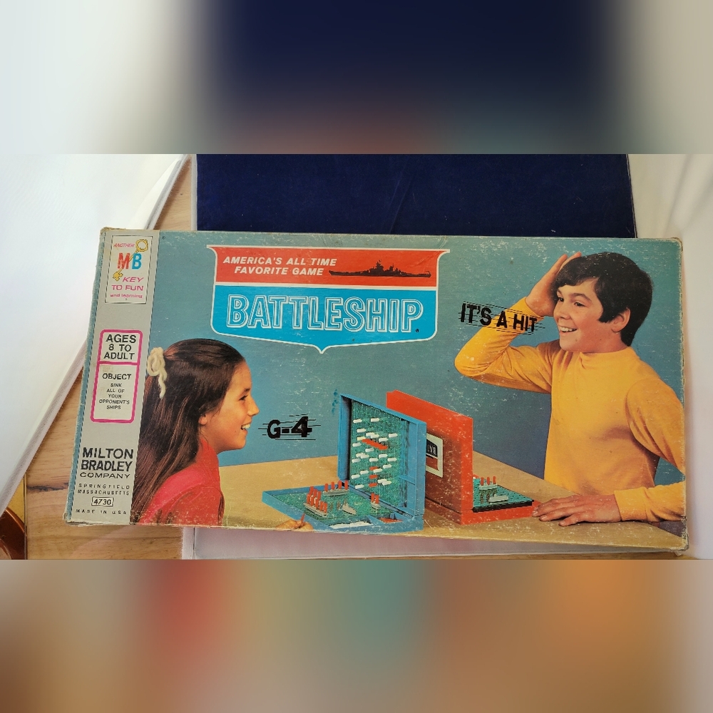 Battleship Board Game- Vintage (1971 Edition) - Milton Bradley Complete GOOD